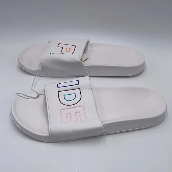 NWT Pride Slip-On Comfort White Sandals - Size L - Picture 4 of 11